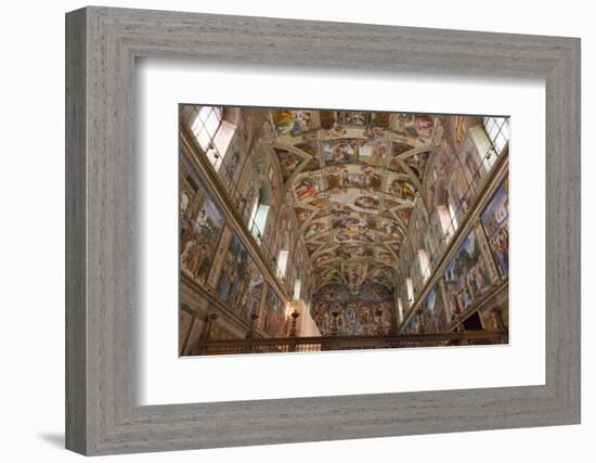 The Sistine Chapel by Michelangelo in the Vatican Museums, Rome, Lazio, Italy, Europe-Carlo-Framed Photographic Print