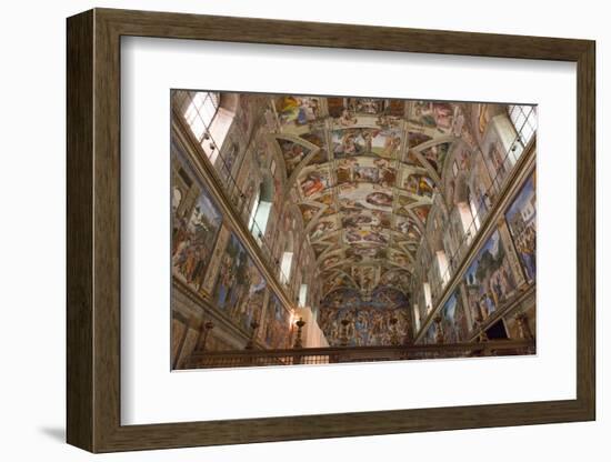 The Sistine Chapel by Michelangelo in the Vatican Museums, Rome, Lazio, Italy, Europe-Carlo-Framed Photographic Print