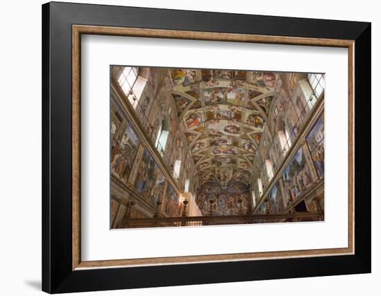 The Sistine Chapel by Michelangelo in the Vatican Museums, Rome, Lazio, Italy, Europe-Carlo-Framed Photographic Print