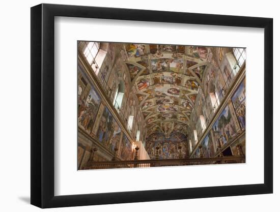 The Sistine Chapel by Michelangelo in the Vatican Museums, Rome, Lazio, Italy, Europe-Carlo-Framed Photographic Print