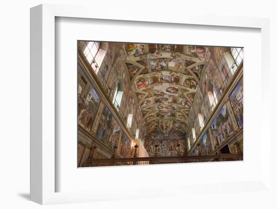 The Sistine Chapel by Michelangelo in the Vatican Museums, Rome, Lazio, Italy, Europe-Carlo-Framed Photographic Print