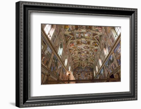 The Sistine Chapel by Michelangelo in the Vatican Museums, Rome, Lazio, Italy, Europe-Carlo-Framed Photographic Print