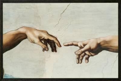The Sistine Chapel Ceiling Frescos After Restoration The Creation Of Adam Giclee Print Michelangelo Art Com
