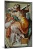 The Sistine Chapel; Ceiling Frescos after Restoration, the Libyan Sibyl-Michelangelo Buonarroti-Mounted Giclee Print