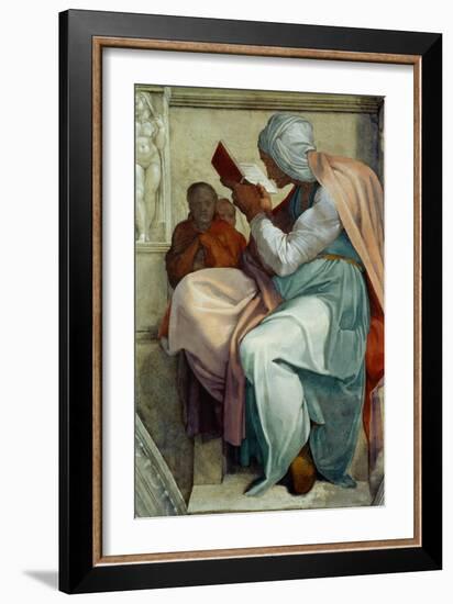 The Sistine Chapel; Ceiling Frescos after Restoration, the Persian Sybil-Michelangelo Buonarroti-Framed Giclee Print