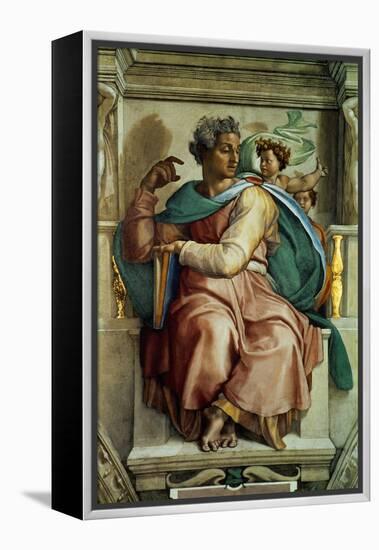 The Sistine Chapel; Ceiling Frescos after Restoration, the Prophet Isaiah-Michelangelo Buonarroti-Framed Premier Image Canvas