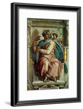 The Sistine Chapel; Ceiling Frescos after Restoration, the Prophet Isaiah-Michelangelo Buonarroti-Framed Giclee Print