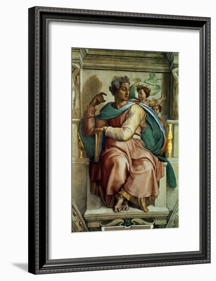 The Sistine Chapel; Ceiling Frescos after Restoration, the Prophet Isaiah-Michelangelo Buonarroti-Framed Giclee Print