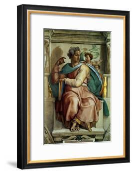 The Sistine Chapel; Ceiling Frescos after Restoration, the Prophet Isaiah-Michelangelo Buonarroti-Framed Giclee Print