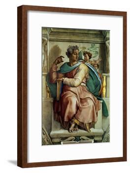 The Sistine Chapel; Ceiling Frescos after Restoration, the Prophet Isaiah-Michelangelo Buonarroti-Framed Giclee Print