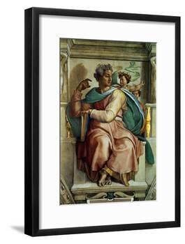 The Sistine Chapel; Ceiling Frescos after Restoration, the Prophet Isaiah-Michelangelo Buonarroti-Framed Giclee Print