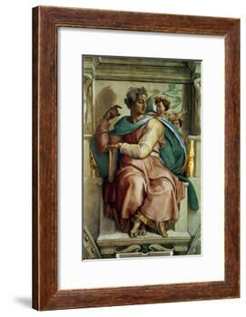 The Sistine Chapel; Ceiling Frescos after Restoration, the Prophet Isaiah-Michelangelo Buonarroti-Framed Giclee Print