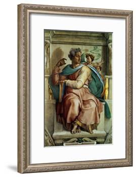 The Sistine Chapel; Ceiling Frescos after Restoration, the Prophet Isaiah-Michelangelo Buonarroti-Framed Giclee Print