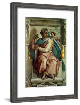 The Sistine Chapel; Ceiling Frescos after Restoration, the Prophet Isaiah-Michelangelo Buonarroti-Framed Giclee Print