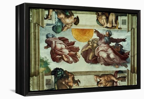 The Sistine Chapel; Ceiling Frescos after Restoration-Michelangelo Buonarroti-Framed Premier Image Canvas