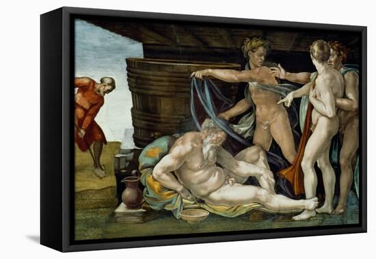 The Sistine Chapel; Ceiling Frescos after Restoration-Michelangelo Buonarroti-Framed Premier Image Canvas