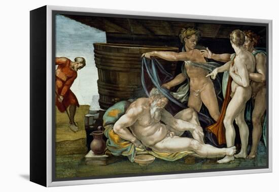 The Sistine Chapel; Ceiling Frescos after Restoration-Michelangelo Buonarroti-Framed Premier Image Canvas