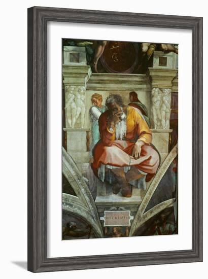 The Sistine Chapel; Ceiling Frescos after Restoration-Michelangelo Buonarroti-Framed Giclee Print