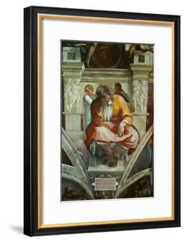 The Sistine Chapel; Ceiling Frescos after Restoration-Michelangelo Buonarroti-Framed Giclee Print