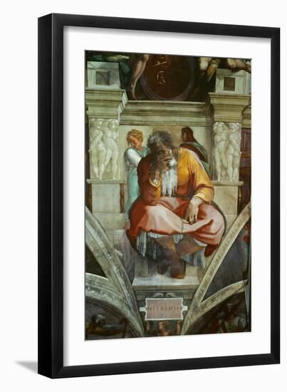 The Sistine Chapel; Ceiling Frescos after Restoration-Michelangelo Buonarroti-Framed Giclee Print