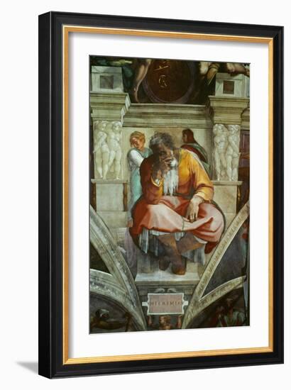 The Sistine Chapel; Ceiling Frescos after Restoration-Michelangelo Buonarroti-Framed Giclee Print