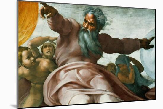 The Sistine Chapel; Ceiling Frescos after Restoration-Michelangelo Buonarroti-Mounted Giclee Print