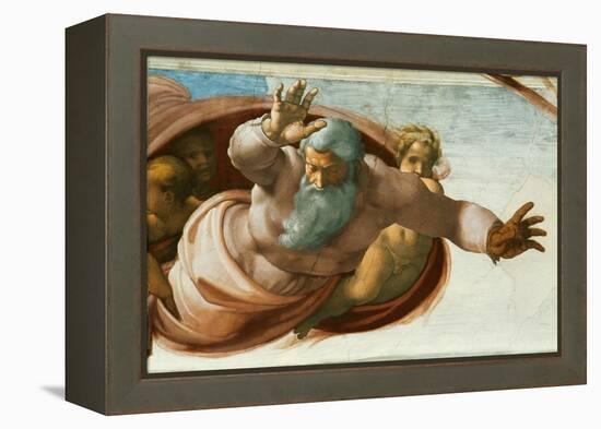 The Sistine Chapel; Ceiling Frescos after Restoration-Michelangelo Buonarroti-Framed Premier Image Canvas