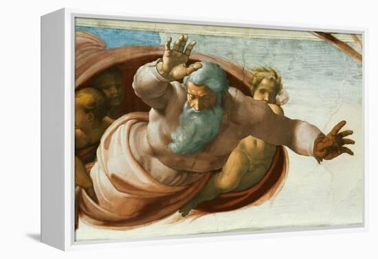 The Sistine Chapel; Ceiling Frescos after Restoration-Michelangelo Buonarroti-Framed Premier Image Canvas