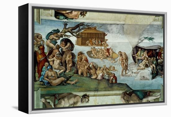 The Sistine Chapel; Ceiling Frescos after Restoration-Michelangelo Buonarroti-Framed Premier Image Canvas