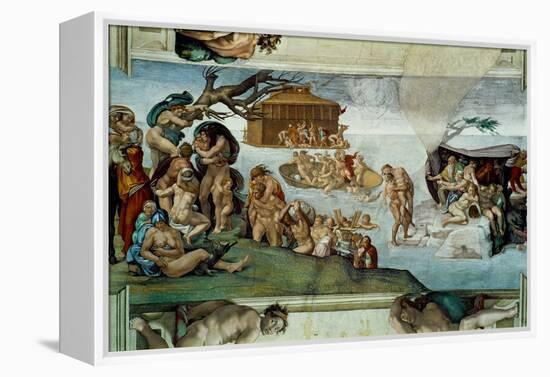 The Sistine Chapel; Ceiling Frescos after Restoration-Michelangelo Buonarroti-Framed Premier Image Canvas