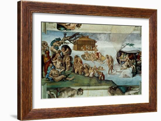 The Sistine Chapel; Ceiling Frescos after Restoration-Michelangelo Buonarroti-Framed Giclee Print