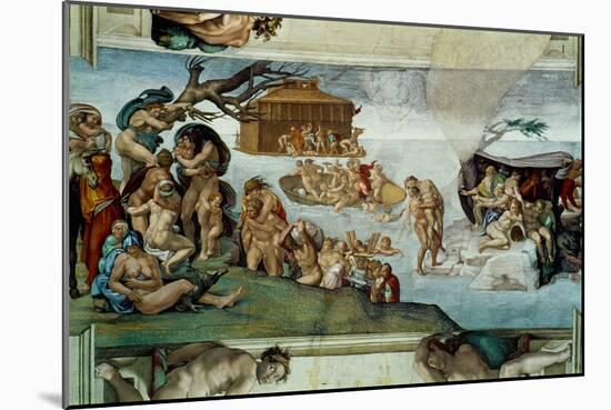 The Sistine Chapel; Ceiling Frescos after Restoration-Michelangelo Buonarroti-Mounted Giclee Print