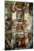 The Sistine Chapel: Creation of Eve, the Prophet Ezekiel-Michelangelo Buonarroti-Mounted Giclee Print