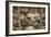 The Sistine Chapel: Noah's Drunkenness; the Flood-Michelangelo Buonarroti-Framed Giclee Print