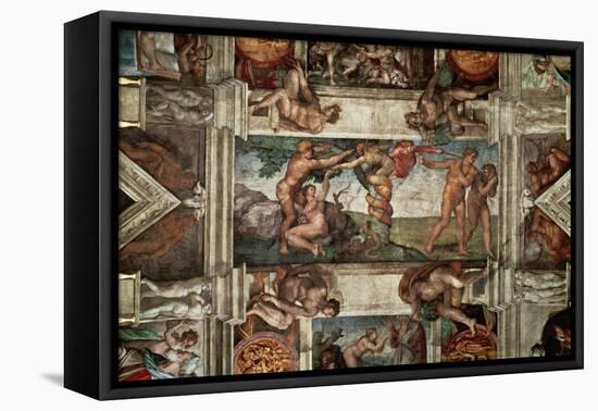 The Sistine Chapel: The Fall-Michelangelo Buonarroti-Framed Premier Image Canvas