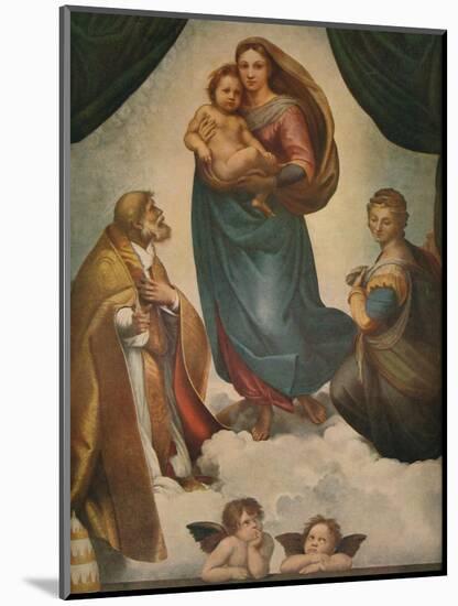 'The Sistine Madonna', 1512, (1911)-Raphael-Mounted Giclee Print