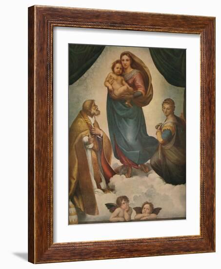 'The Sistine Madonna', 1512, (1911)-Raphael-Framed Giclee Print