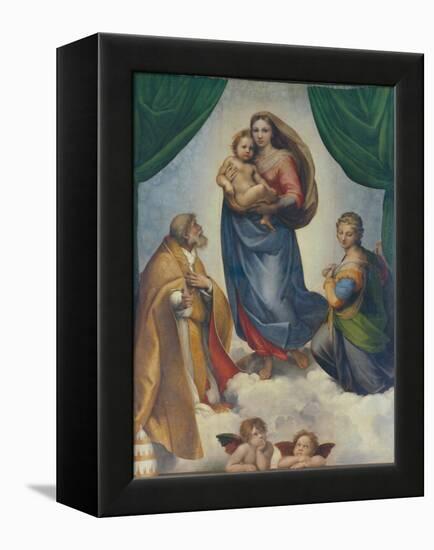 The Sistine Madonna, about 1513-Raphael-Framed Premier Image Canvas