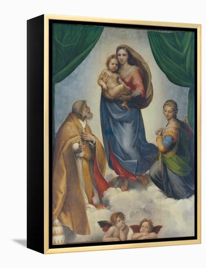 The Sistine Madonna, about 1513-Raphael-Framed Premier Image Canvas