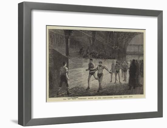 The Six Day's Pedestrian Match at the Agricultural Hall, the First Hour-null-Framed Giclee Print