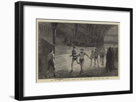 The Six Day's Pedestrian Match at the Agricultural Hall, the First Hour-null-Framed Giclee Print