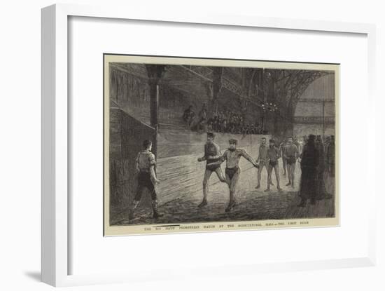 The Six Day's Pedestrian Match at the Agricultural Hall, the First Hour-null-Framed Giclee Print