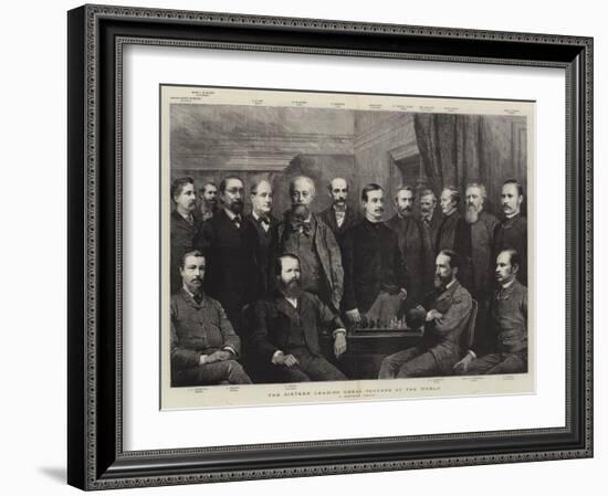 The Sixteen Leading Chess Players of the World-null-Framed Giclee Print
