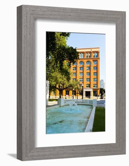 The Sixth Floor Museum at Dealey Plaza, Texas School Book Depository, Dallas, Texas, U.S.A.-Kav Dadfar-Framed Photographic Print