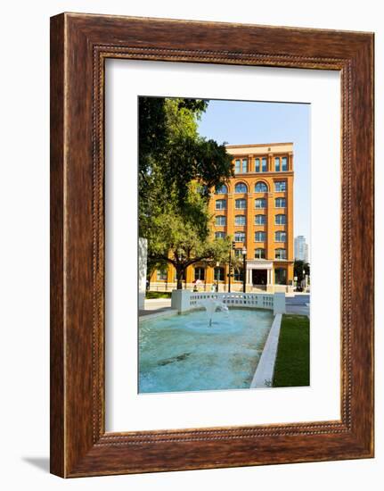 The Sixth Floor Museum at Dealey Plaza, Texas School Book Depository, Dallas, Texas, U.S.A.-Kav Dadfar-Framed Photographic Print