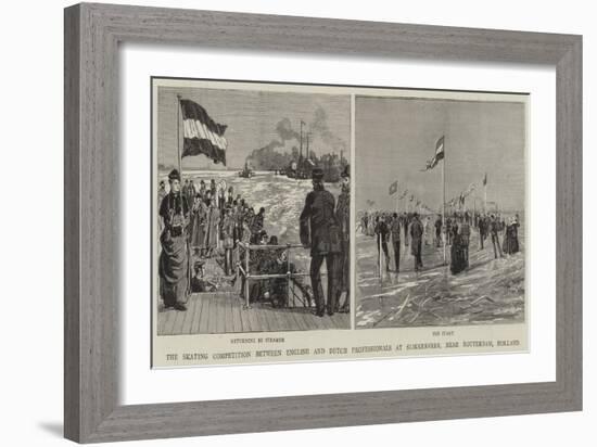 The Skating Competition Between English and Dutch Professionals at Slikkerveer-null-Framed Giclee Print