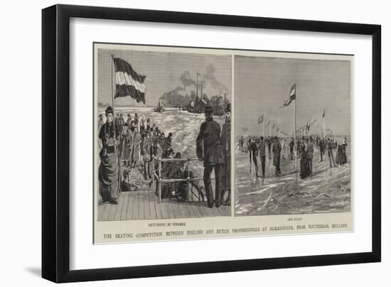 The Skating Competition Between English and Dutch Professionals at Slikkerveer-null-Framed Giclee Print