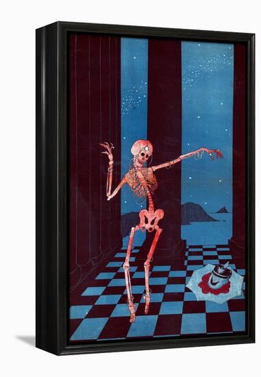The Skeleton of Salome Dancing Beside the Head of Kaiser Wilhelm Lying in a Pool of Blood on a…-Paul Iribe-Framed Premier Image Canvas