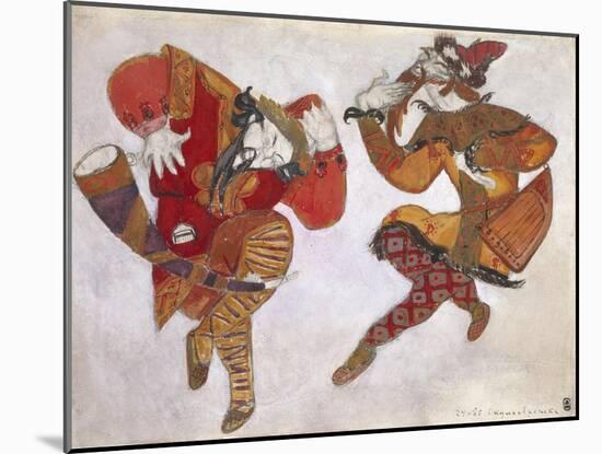 The Skomorokhs. Costume Design for the Opera Prince Igor by A. Borodin, 1914-Nicholas Roerich-Mounted Giclee Print
