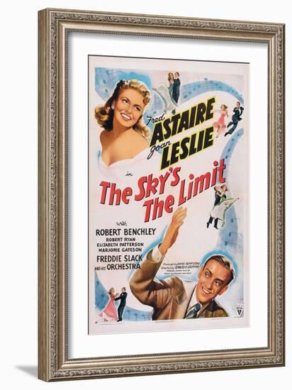 The Sky's the Limit, Top Left: Joan Leslie, Bottom Right: Fred Astaire, 1943-null-Framed Art Print